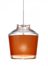 Besa Lighting RXP-PIC6TN-SN - Besa Pendant Pica 6 Satin Nickel Tan Sand 1x50W GY6.35