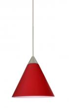 Besa Lighting 1XC-5121RM-SN - Besa Pendant Kani Satin Nickel Ruby Matte 1x50W Halogen