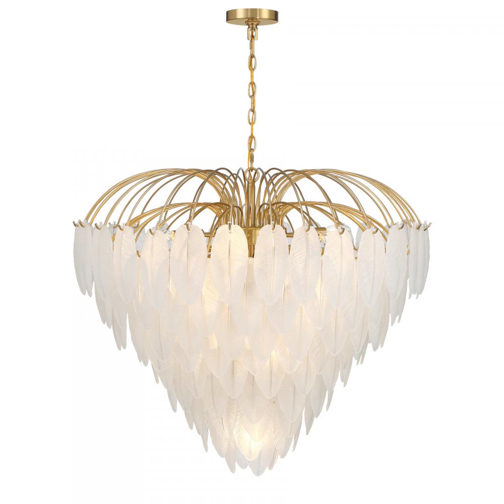 Boa 15-Light Chandelier in Warm Brass by Breegan Jane