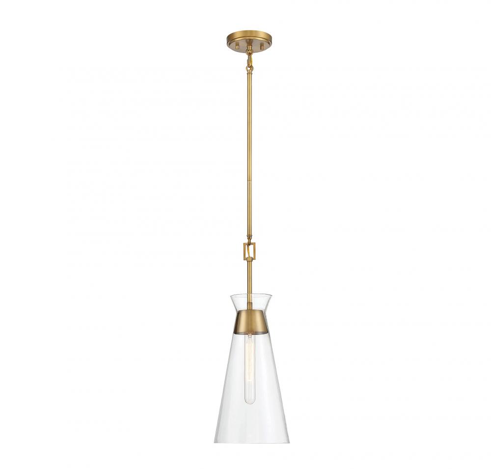 Lakewood 1-Light Pendant in Warm Brass