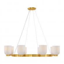 Savoy House 1-3173-8-322 - Isla Blanca 8-Light Chandelier in Warm Brass by Breegan Jane