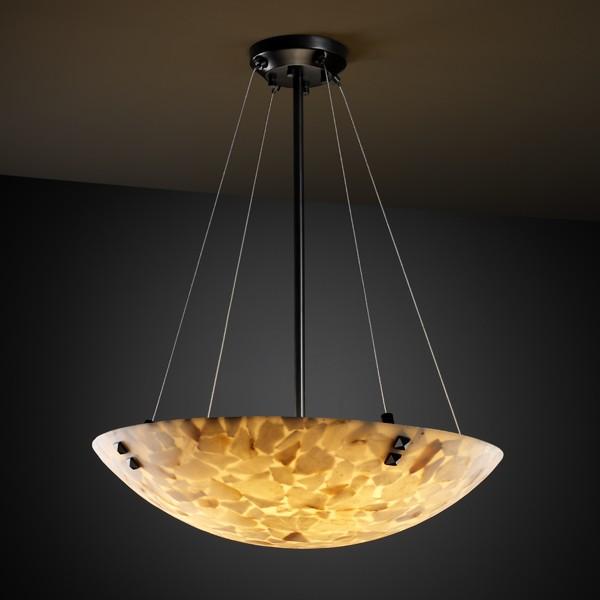 36" Pendant Bowl w/ Pair Square Finials