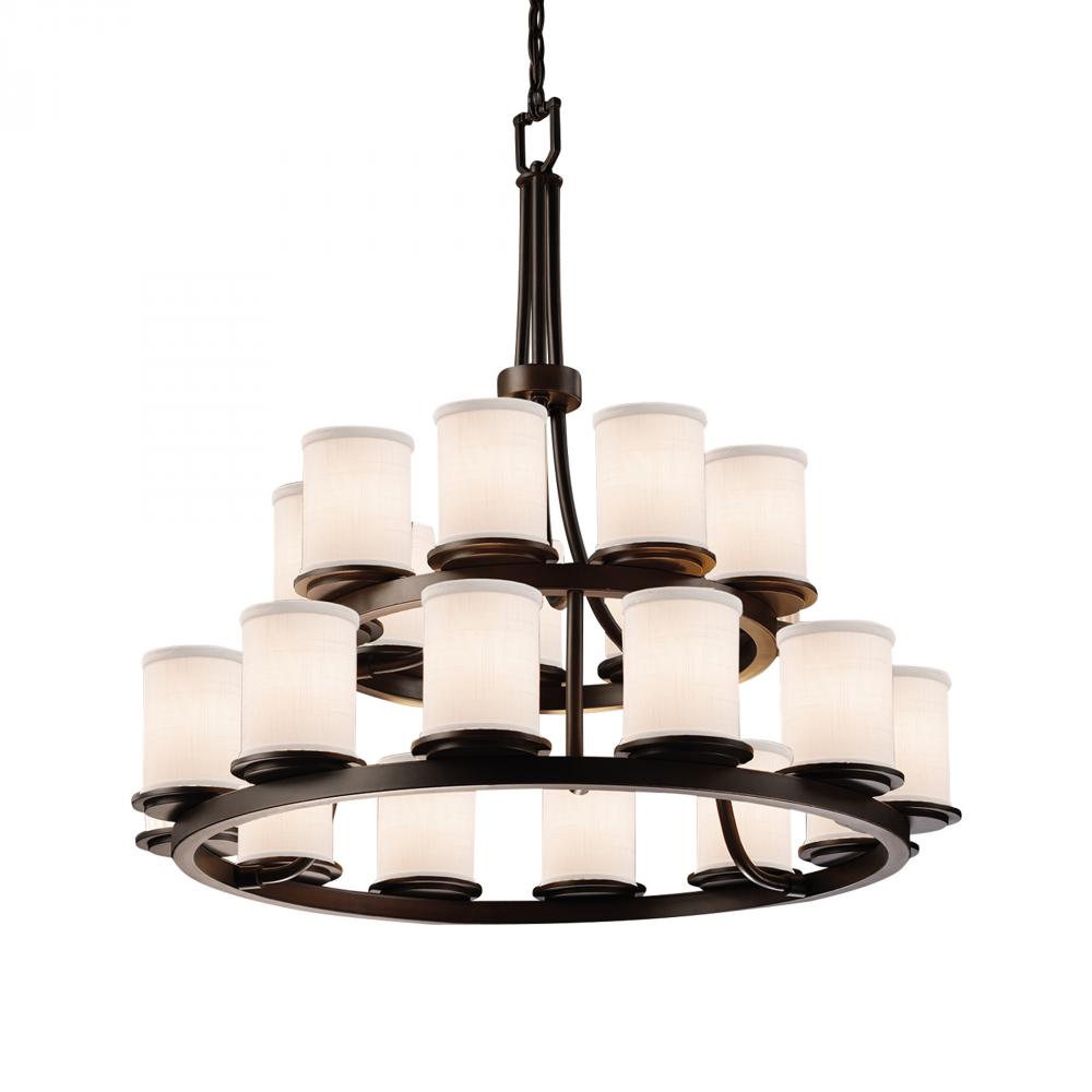 Dakota 21-Light 2-Tier Ring LED Chandelier