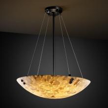 Justice Design Group ALR-9664-35-MBLK-F6-LED-6000 - 36" Pendant Bowl w/ Concentric Circles Finials