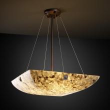 Justice Design Group ALR-9667-25-DBRZ-F5-LED-6000 - 48" Pendant Bowl w/ CONCENTRIC SQUARES FINIALS