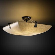 Justice Design Group CLD-9634-25-DBRZ-LED-6000 - 36" Semi-Flush Bowl w/ Tapered Clips