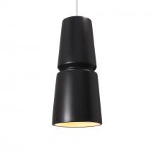 Justice Design Group CER-6430-CRB-NCKL-WTCD - Small Cone 1-Light Pendant