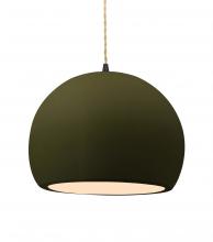 Justice Design Group CER-6535-MGRN-MBLK-BEIG-TWST - Large Globe 1-Light Pendant