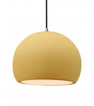 Justice Design Group CER-6535-MYLW-NCKL-BKCD-LED1-700 - Large Globe LED Pendant