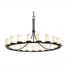 Justice Design Group FSN-8716-10-OPAL-MBLK-LED21-14700 - Dakota 21-Light 1-Tier Ring LED Chandelier