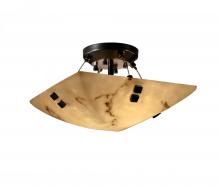 Justice Design Group FAL-9650-37-MBLK-F3-LED-2000 - 14" Semi-Flush Bowl w/ Finials