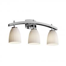 Justice Design Group FSN-8593-30-RBON-MBLK - Archway 3-Light Bath Bar