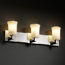 Justice Design Group GLA-8923-26-WHTW-NCKL - Modular 3-Light Bath Bar