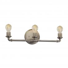 Justice Design Group NSH-8463-NCKL - Bronx 3-Light Bath Bar