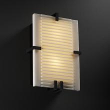 Justice Design Group PNA-5551-SLAT-MBLK-LED-2000 - Clips Rectangle Wall Sconce (ADA)