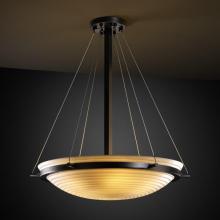 Justice Design Group PNA-9692-35-SAWT-MBLK-LED-5000 - 24" Round Pendant Bowl w/ Ring