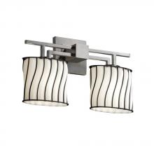 Justice Design Group WGL-8702-30-GRCB-NCKL - Aero 2-Light Bath Bar