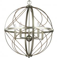 Progress P500287-134 - Brandywine Collection Five-Light Silver Ridge Farmhouse Pendant Light