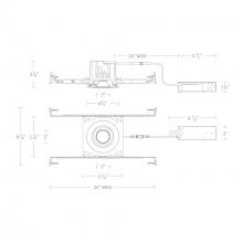 WAC US R3BRAN-NWD-BK - Ocular 3.0 Dim-to-Warm Round Adjustable Trim and Remodel Housing with New Construction Frame-In Ki