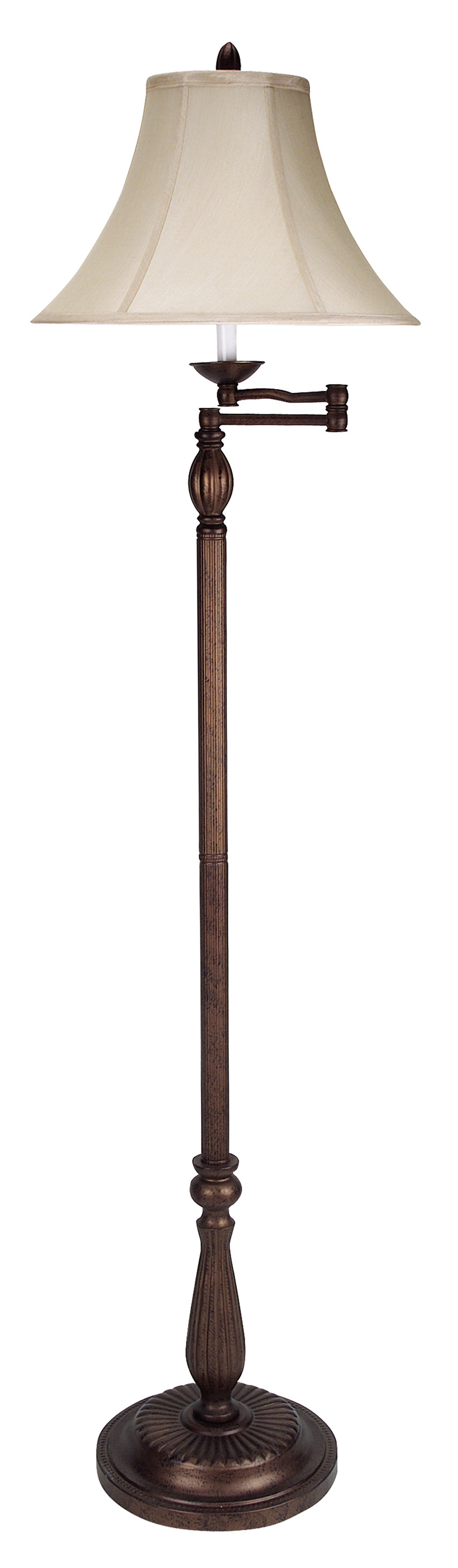 62" Height Metal Floor Lamp in Antique Rust