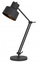 CAL Lighting BO-2966TB - 60W Davidson metal desk lamp with weighted base, adjustable upper and lower arms. On off socket