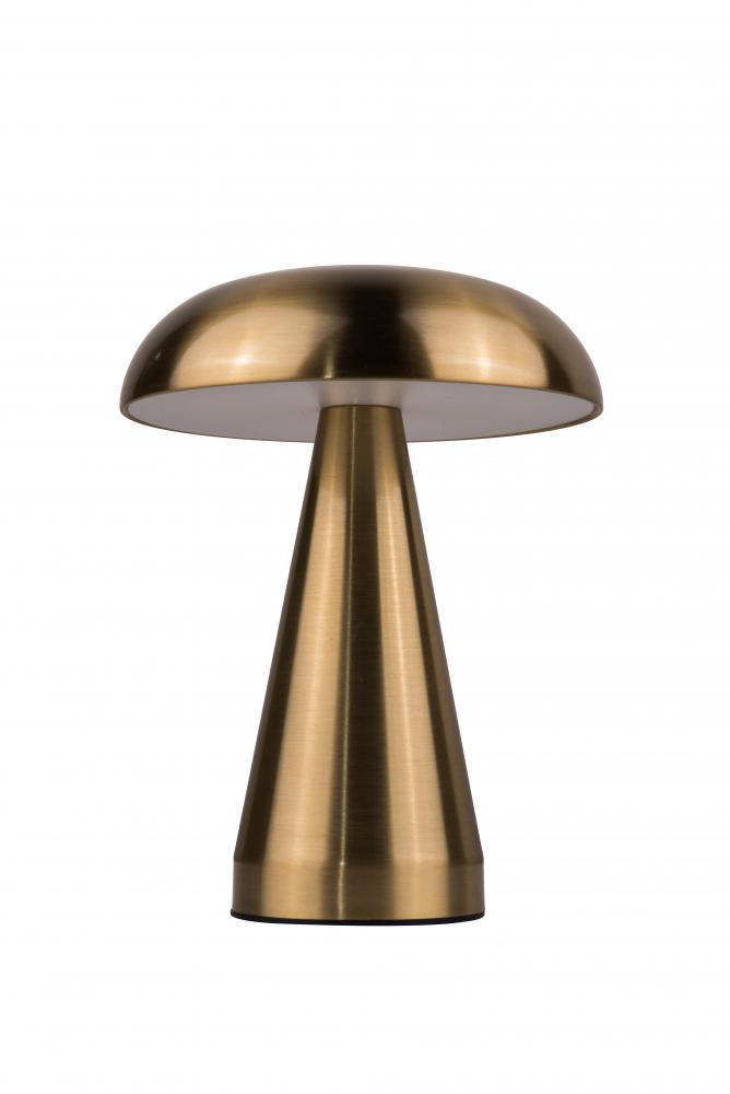 Marta 1 Light LED Rechargeable Lamp in Brass