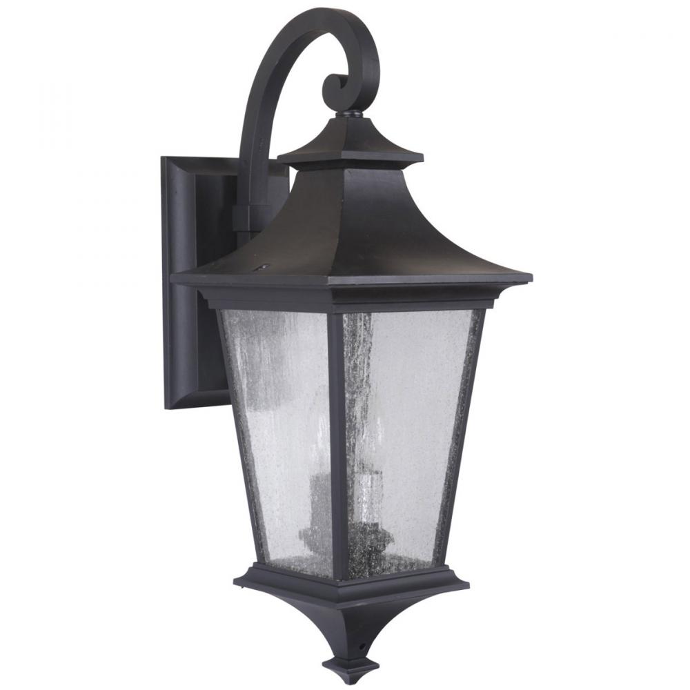 Argent II 2 Light Medium Outdoor Wall Lantern in Midnight