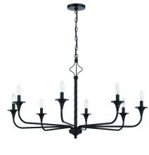 Craftmade 57028-FB - Jolenne 8 Light Chandelier in Flat Black