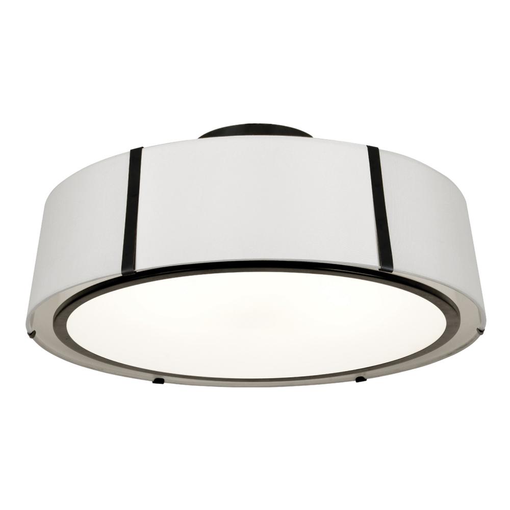 Fulton 6 Light Matte Black Semi Flush Mount