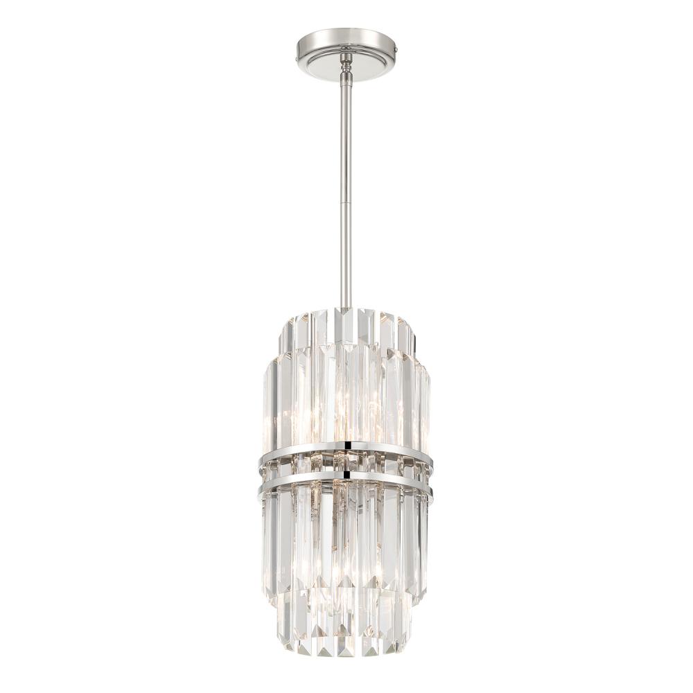 Hayes 4 Light Polished Nickel Mini Pendant