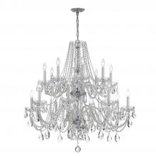 Crystorama 1139-CH-CL-S - Traditional Crystal 16 Light Swarovski Strass Crystal Polished Chrome Crystal Chandelier