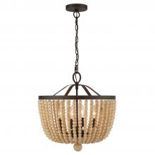 Crystorama 604-FB - Rylee 4 Light Forged Bronze Chandelier