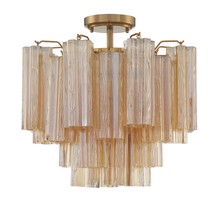 Crystorama ADD-300-AG-AM_CEILING - Addis 4 Light Aged Brass Semi Flush Mount