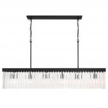 Crystorama EMO-5407-BF - Emory 6 Light Black Forged Linear Chandelier