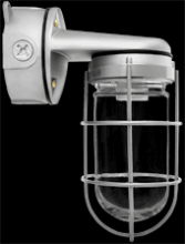 RAB Lighting VXBR100GB-3/4 - VAPORPROOF VXBR 100W WALL BRACKET 4 INCHES BOX 3/4 INCH BLACK GLOBEGLOBE WIRE GUARD