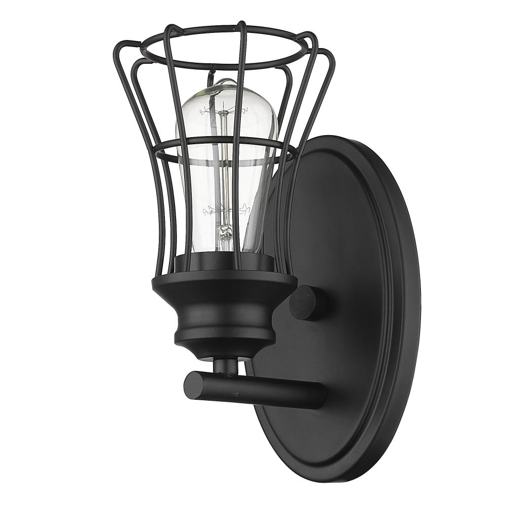 Piers 1-Light Matte Black Sconce