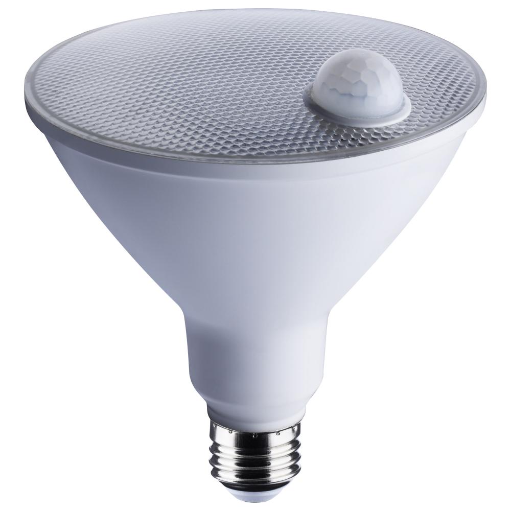 14 Watt PAR38 LED; White; 5000K; 1100 Lumens; 120 Volt; PIR Sensor; Non-Dimmable