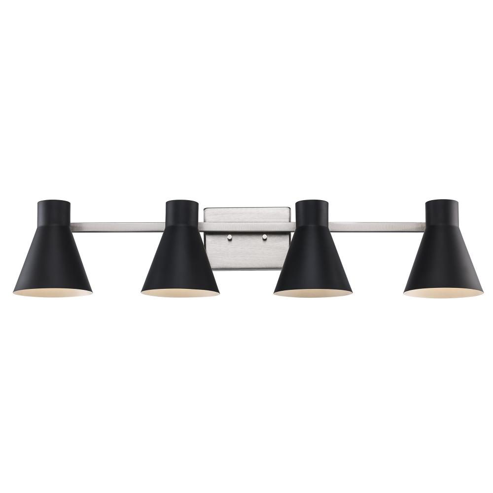 Vanity Lighting Black/Brushed Nickel