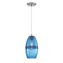 Westinghouse 6118700 - Mini Pendant Brushed Nickel Finish Sapphire Glass