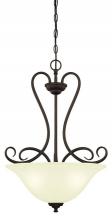 Westinghouse 6305800 - 3 Light Pendant Oil Rubbed Bronze Finish Frosted Glass