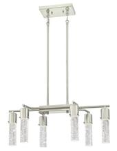 Westinghouse 6329800 - 6 Light LED Chandelier Brushed Nickel Finish Bubble Glass