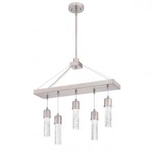  6371900 - 5 Light LED Chandelier Brushed Nickel Finish Bubble Glass