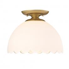 Golden 6954-SF BCB-OP - Dorinda Semi-Flush in Brushed Champagne Bronze with Opal Glass Shade