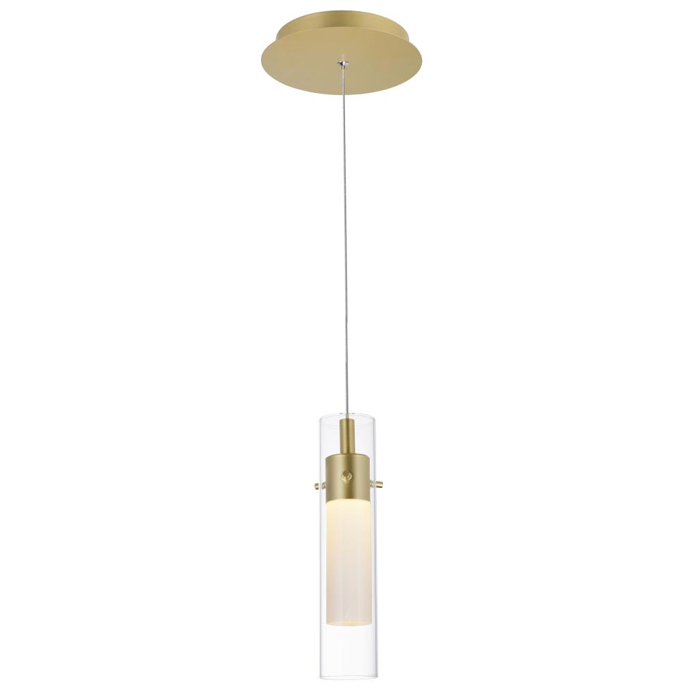 Olinda LED Integrated Satin Gold Mini Pendant