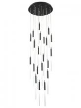 Avenue Lighting HF2021-FR-BK - Main St. Collection Black 21 Light Pendant Fixture