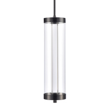 ZEEV Lighting EP11120-LED-35R-MBK - Claro 35" Round Glass Pendant