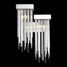 ZEEV Lighting WS70059-2-RHF-SBB - 2-Light Cityscape Satin Brushed Black Right Hand Facing Crystal Wall Sconce