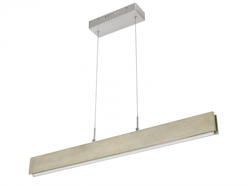 Colmar Integrated LED Rubber Wood Ceiling Island Light with Adjustable Steel Braided Cable