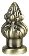 CAL Lighting FA-5052B - 1.38" White Metal Cast Finial in Antique Brass Finish