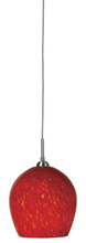 CAL Lighting UP-974/6-BS - 4.9" Tall Glass and Metal Pendant with Brushed Steel Cord